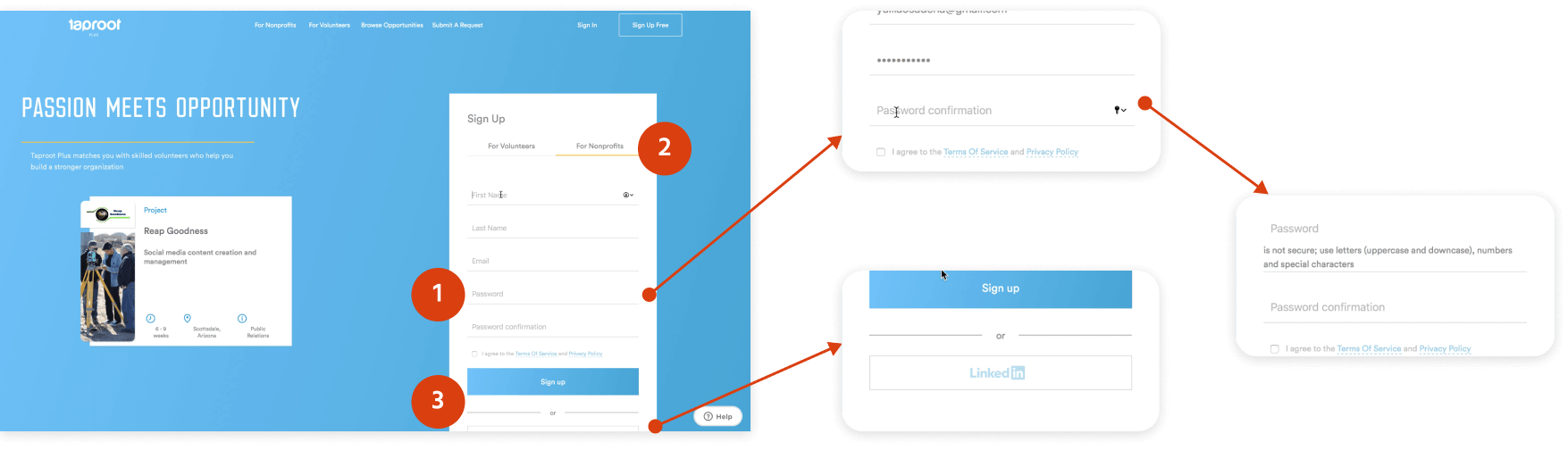 Heuristic evaluation picture with numbers